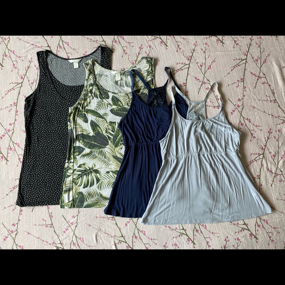 (4) bundle Nursing / breastfeeding tank tops